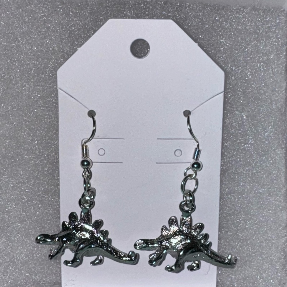 Handmade dinosaur earrings!